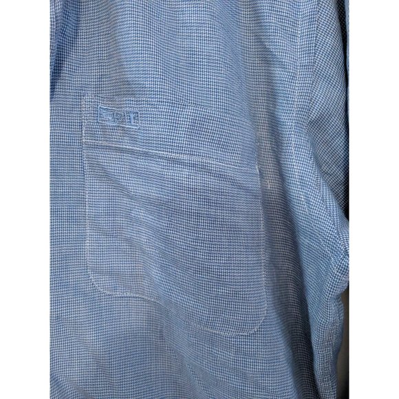 Rivers Men's Shirt Size 39 Blue Check Long Sleeve Button Front Collar - Picture 5 of 10